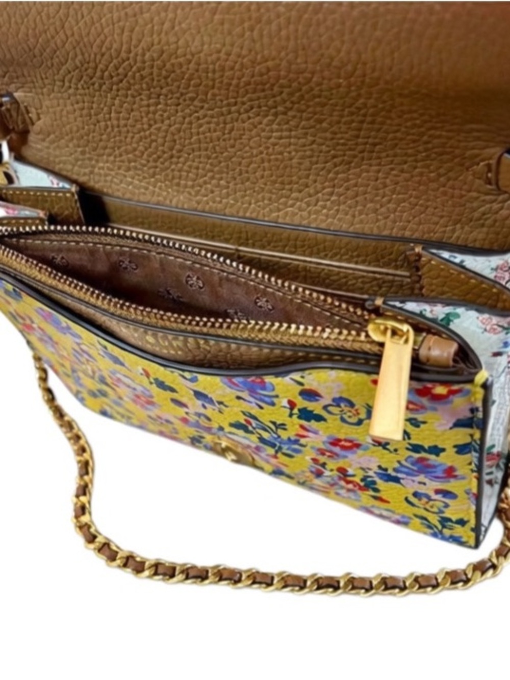 TORY BURCH Britten Crossbody Wallet Crossbody Printed, Liberty Floral - LIKE NEW - Picture 6 of 12
